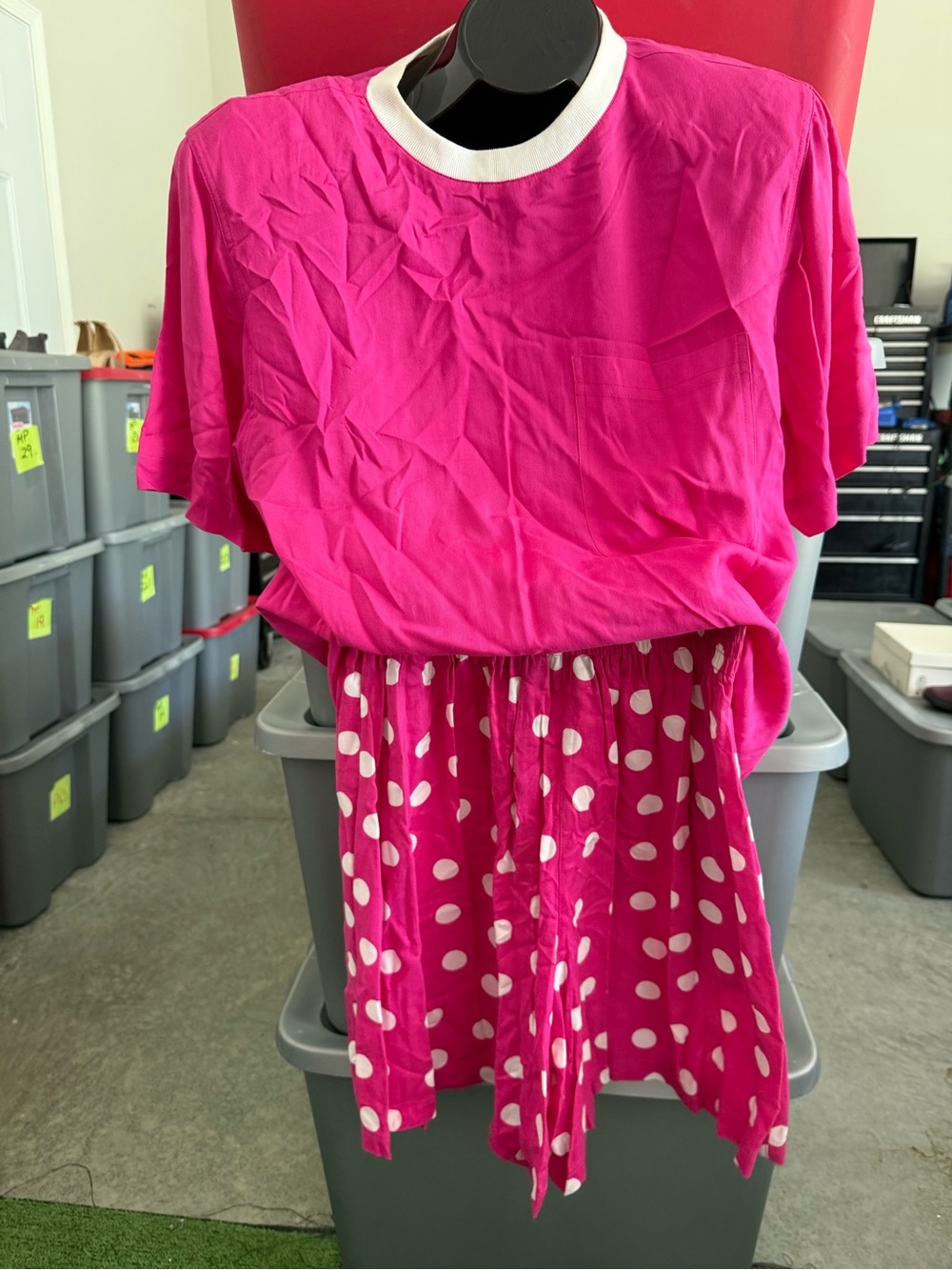 Hot Pink Polka Dot Two-Piece Set p20